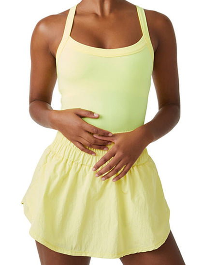 Ruched Waist Cami Romper