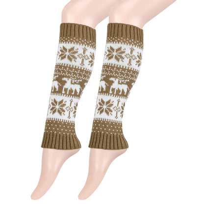 Reindeer Patterned Leg Warmers