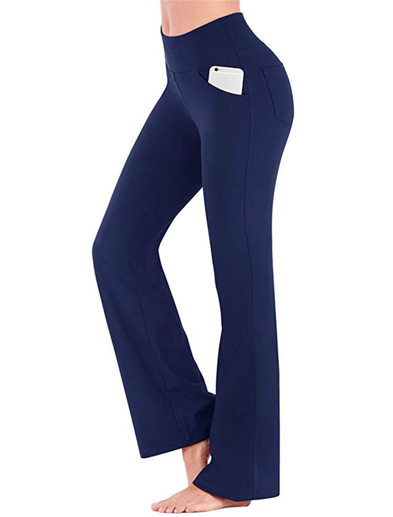 High-Waisted Pockets Flared Yoga Pants