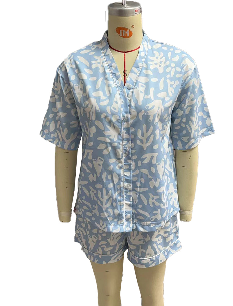 Casual Lounge Set with Ribbed Details