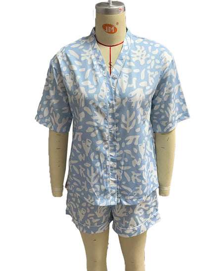 Casual Lounge Set with Ribbed Details