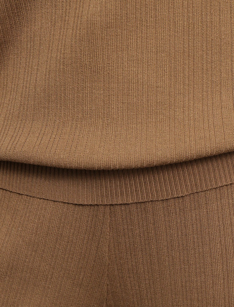 Ribbed Knit V-Neck Lounge Set