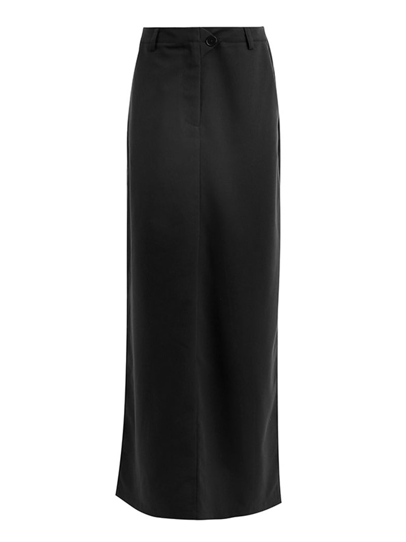 High-Waist Slit Maxi Skirt