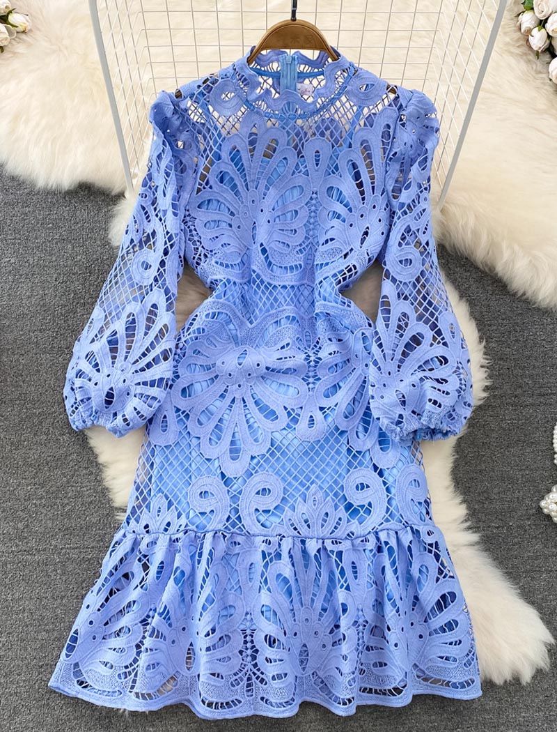 Long Sleeve Lace Midi Dress