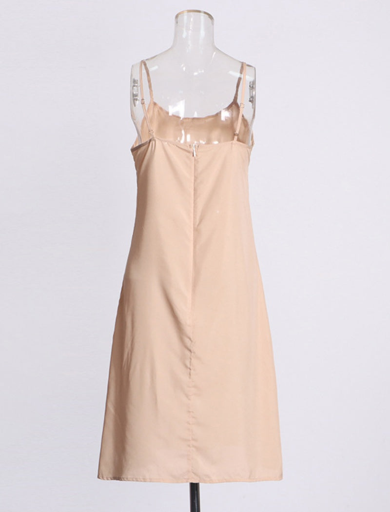 Lace-Trimmed Flowing Gown