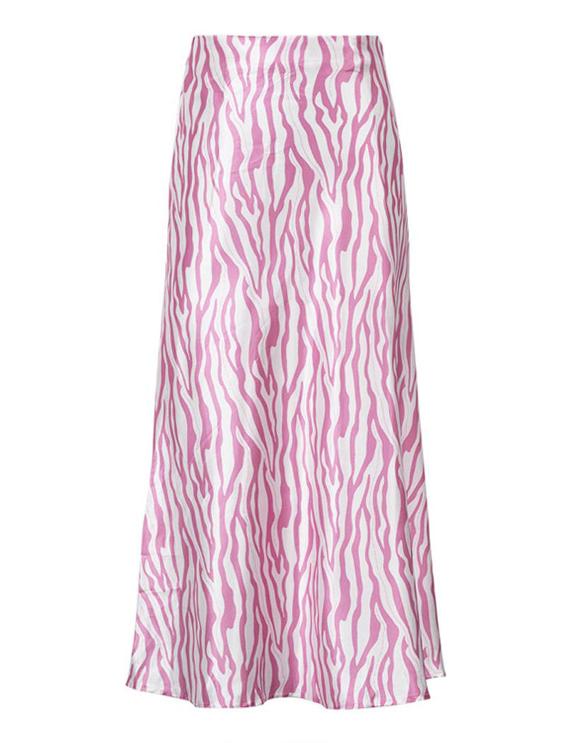 Zebra Print Mermaid Midi Skirt