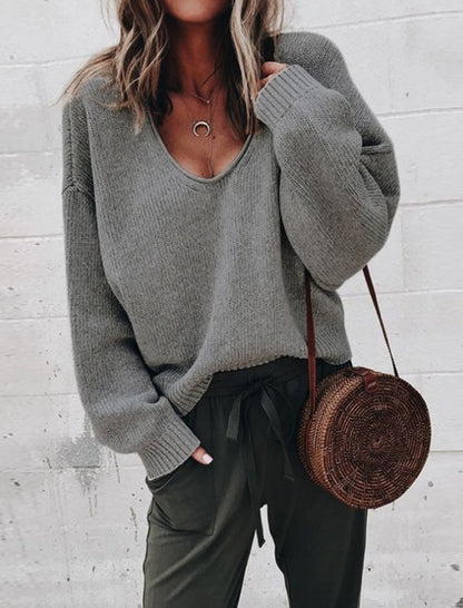 Oversized V-Neck Sweater