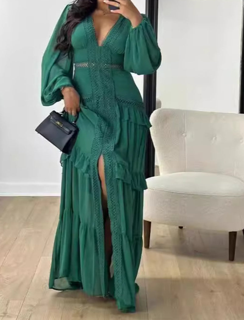 Long Sleeve Tiered Maxi Dress