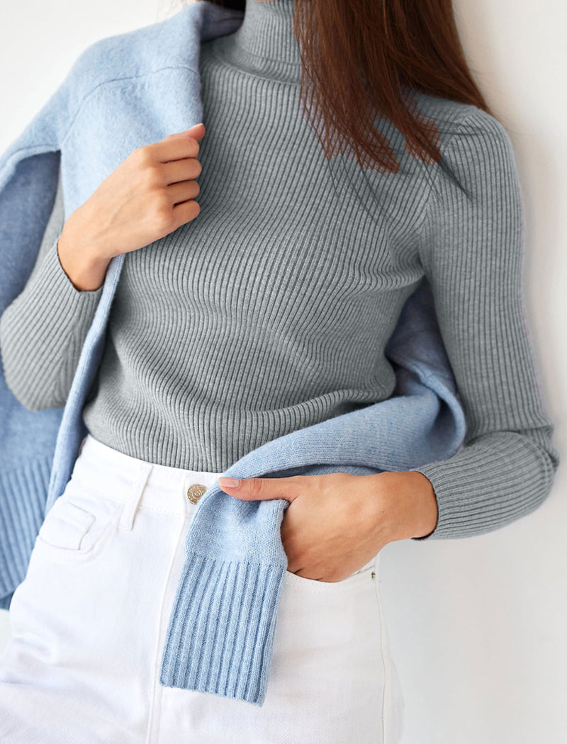 Ribbed Turtleneck Sweater