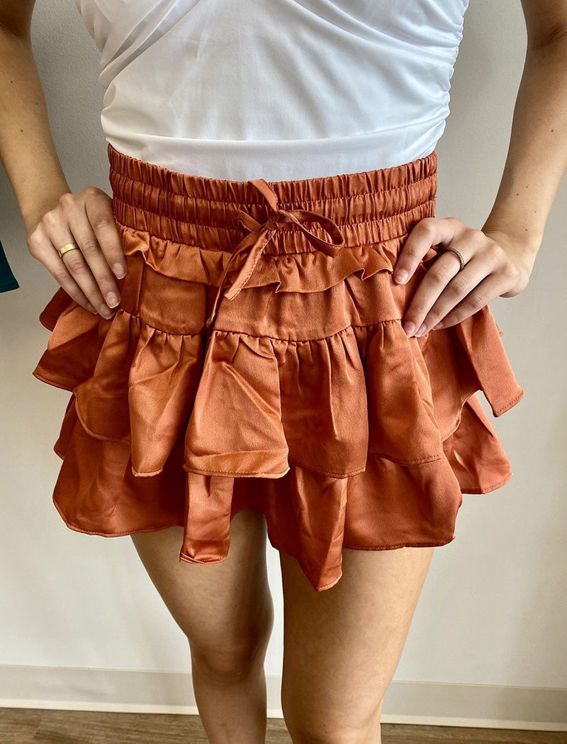 Layered Ruffle Mini Skirt