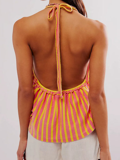 Striped Halter Top