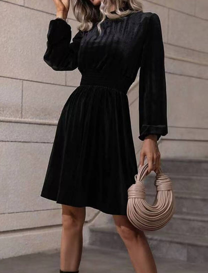 Velvet Long Sleeve Dress