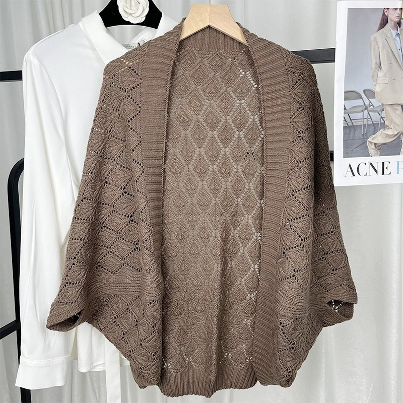 Open-Front Cable Knit Cardigan