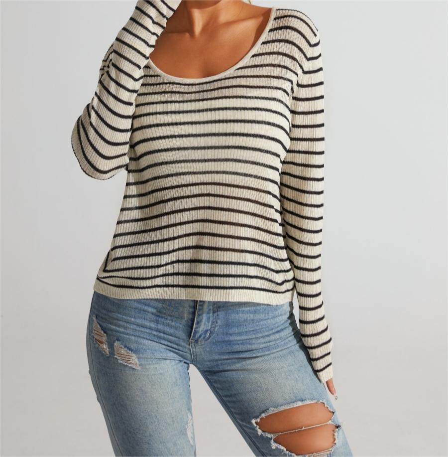 Striped Long-Sleeve Top