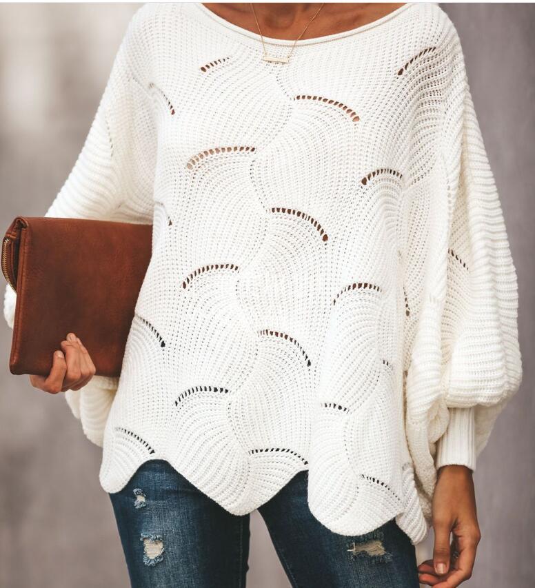 Loose Knit Batwing Sweater