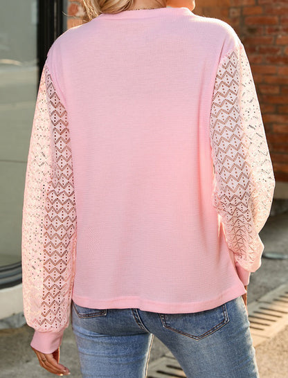 Long Sleeve Crewneck Casual Knit Top