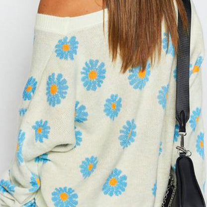 Floral Button-Up Cardigan