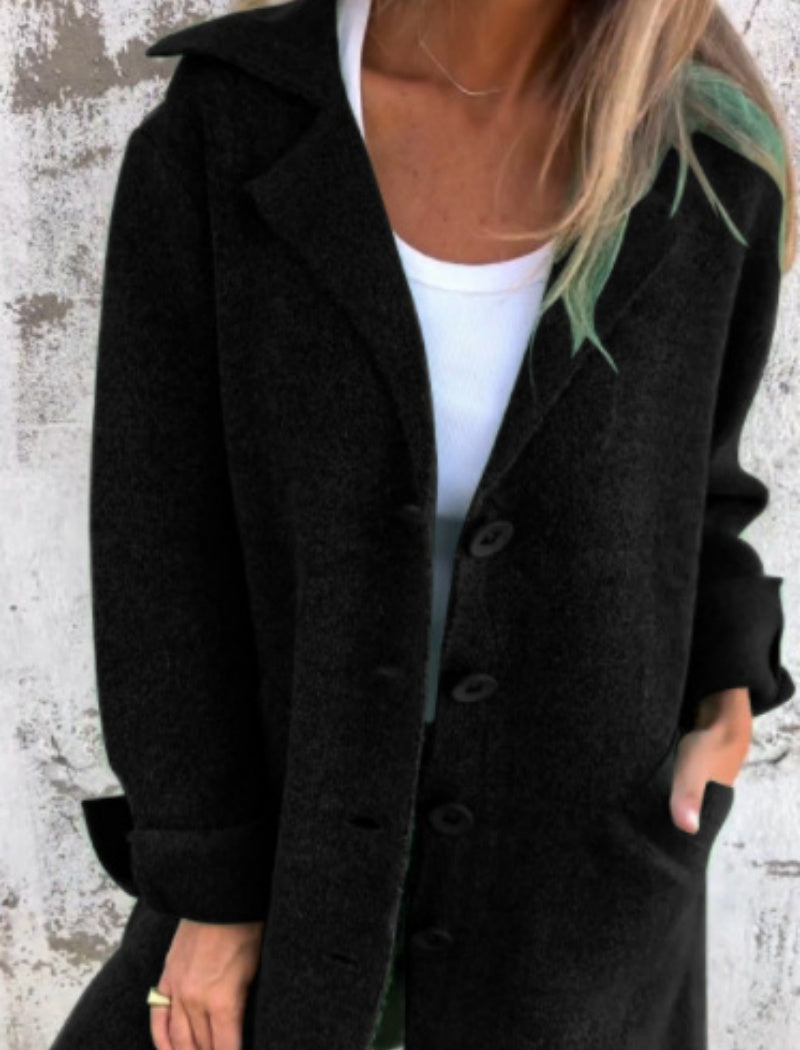 Button-Front Oversized Coat