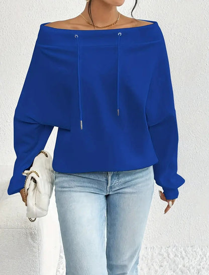 Off-Shoulder Drawstring Top