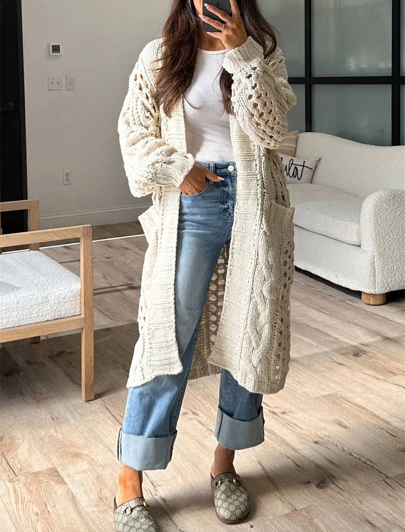 Chunky Knit Longline Cardigan