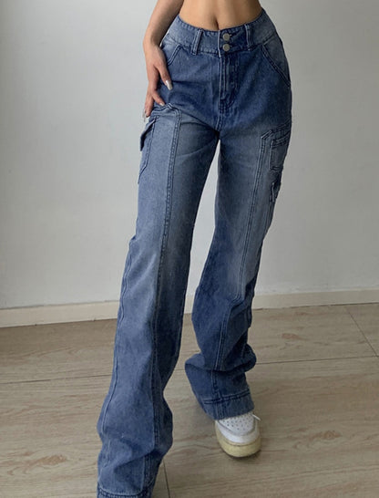 Denim High-Waisted Wide-Leg Jeans