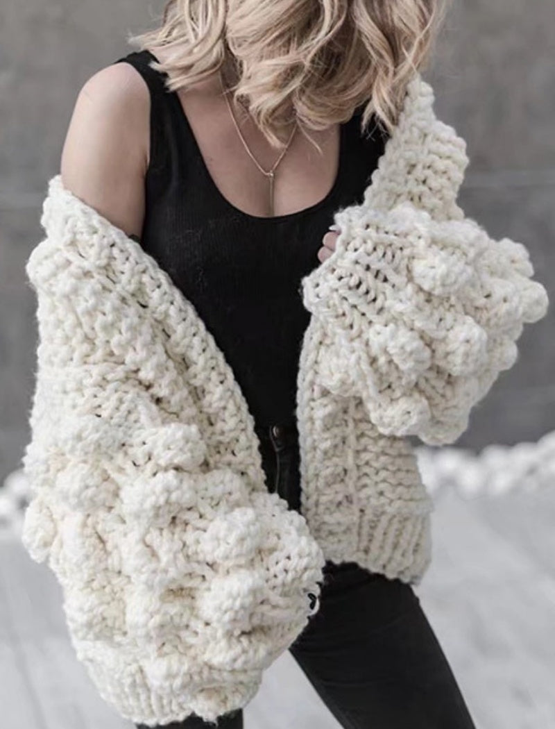 Chunky Knit Open-Front Cardigan