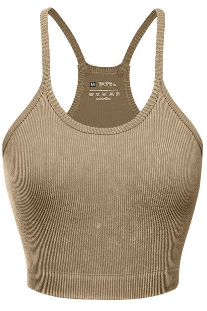 Ribbed Racerback Sports Bra