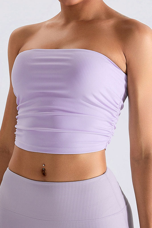 Ruched Tube Crop Top