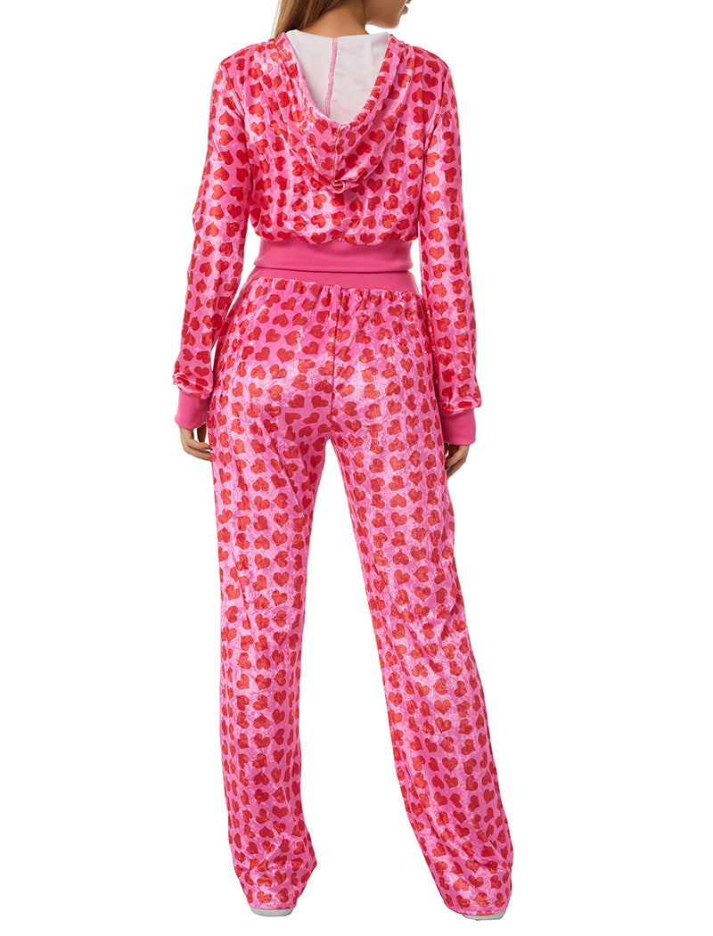 Heart Pattern Top and Pants Set