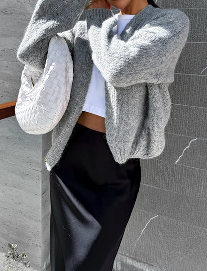 Soft Knit Cropped Cardigan