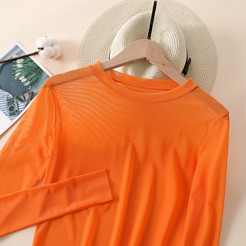 Ice Silk Mesh Sunscreen Base Shirt