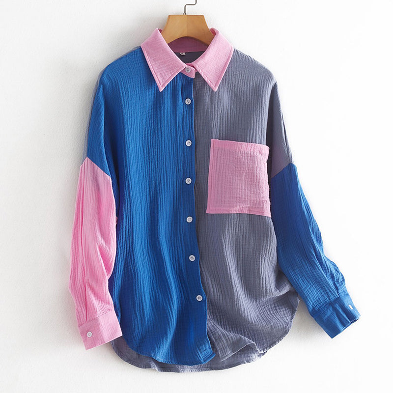 Colorblock Long-Sleeve Shirt