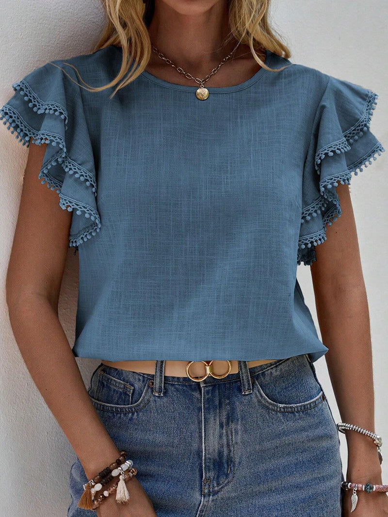 Ruffle Sleeve Top