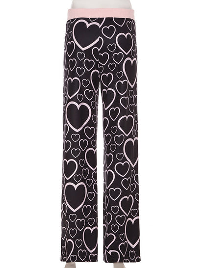 High-Waisted Straight-Leg Casual Pants