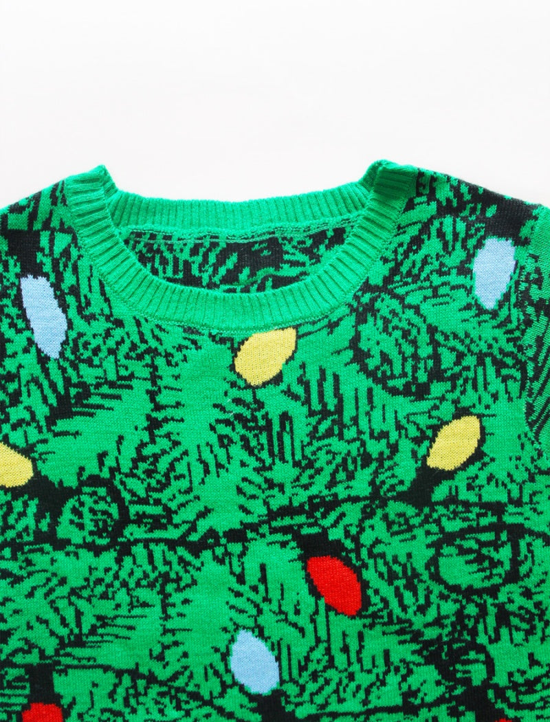 Loose Fit Snowflake Christmas Sweater