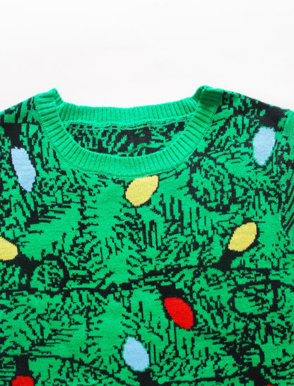 Loose Fit Snowflake Christmas Sweater