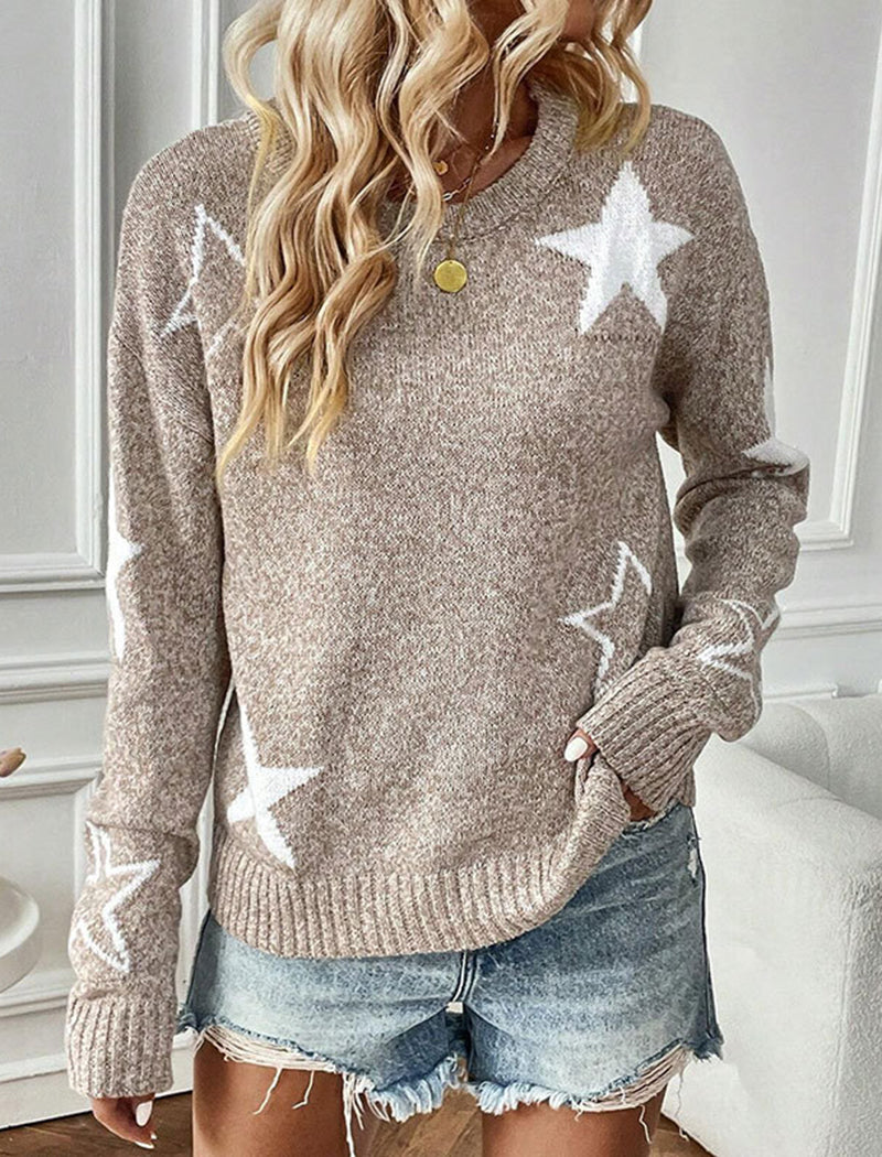 Star Embellished Knit Sweater