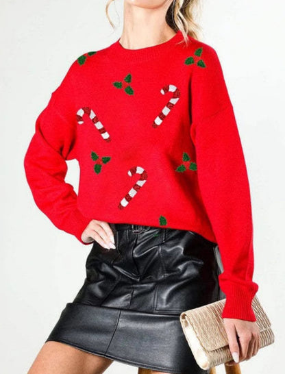 Holiday-Themed Graphic Pullover
