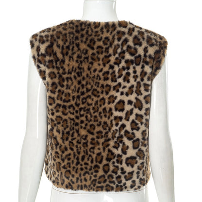 Leopard-Print Statement Vest