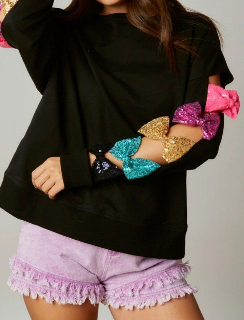 Bow Accent Sleeve Top