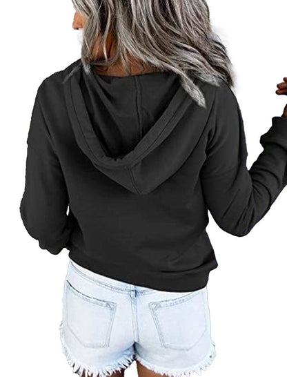 Casual Rainbow Long Sleeve Hoodie