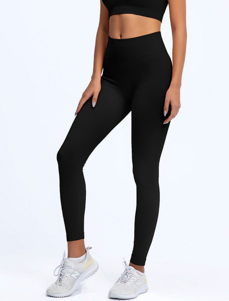 High-Waisted Ribbed Leggings