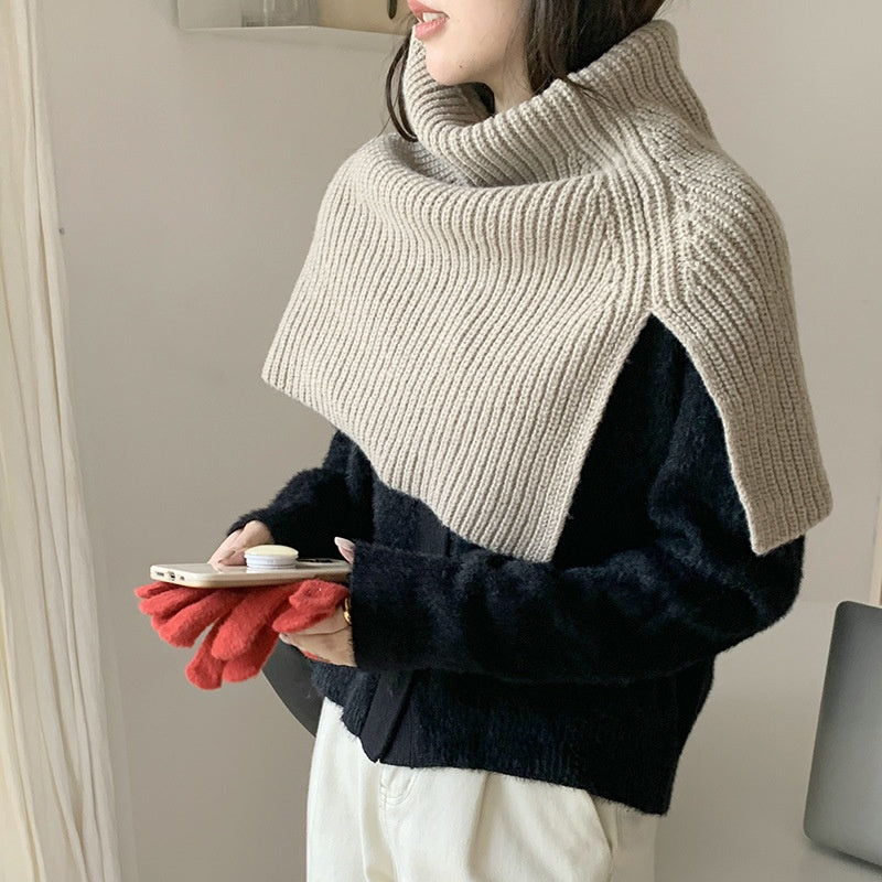 Ribbed Knit Shoulder Warmer