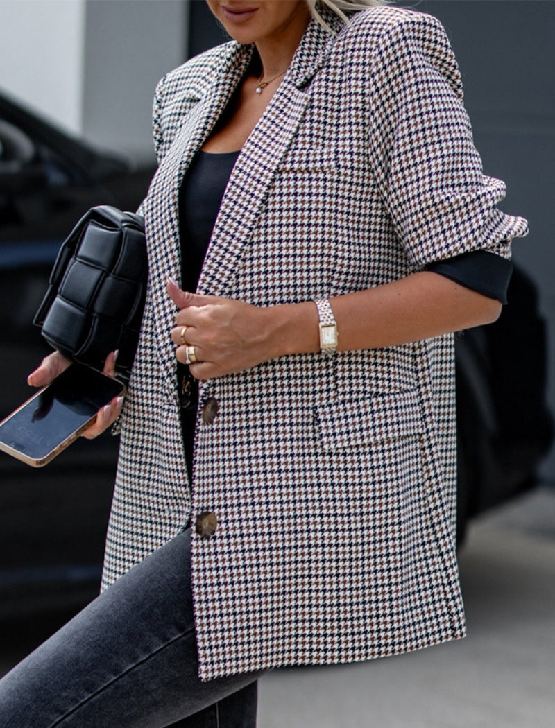 Plaid Casual Blazer
