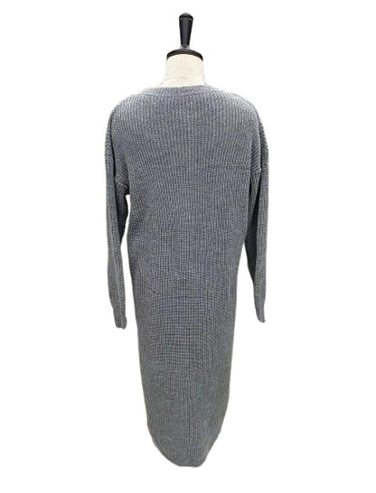 Asymmetrical Hem Ribbed Knit Dress