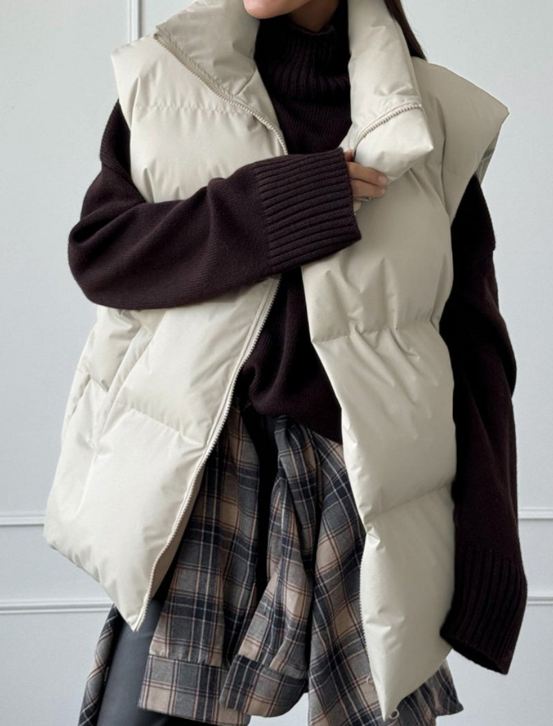 Oversized Quilted Puffer Vest