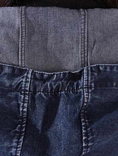 Sleeveless Button-Up Long Denim Vest