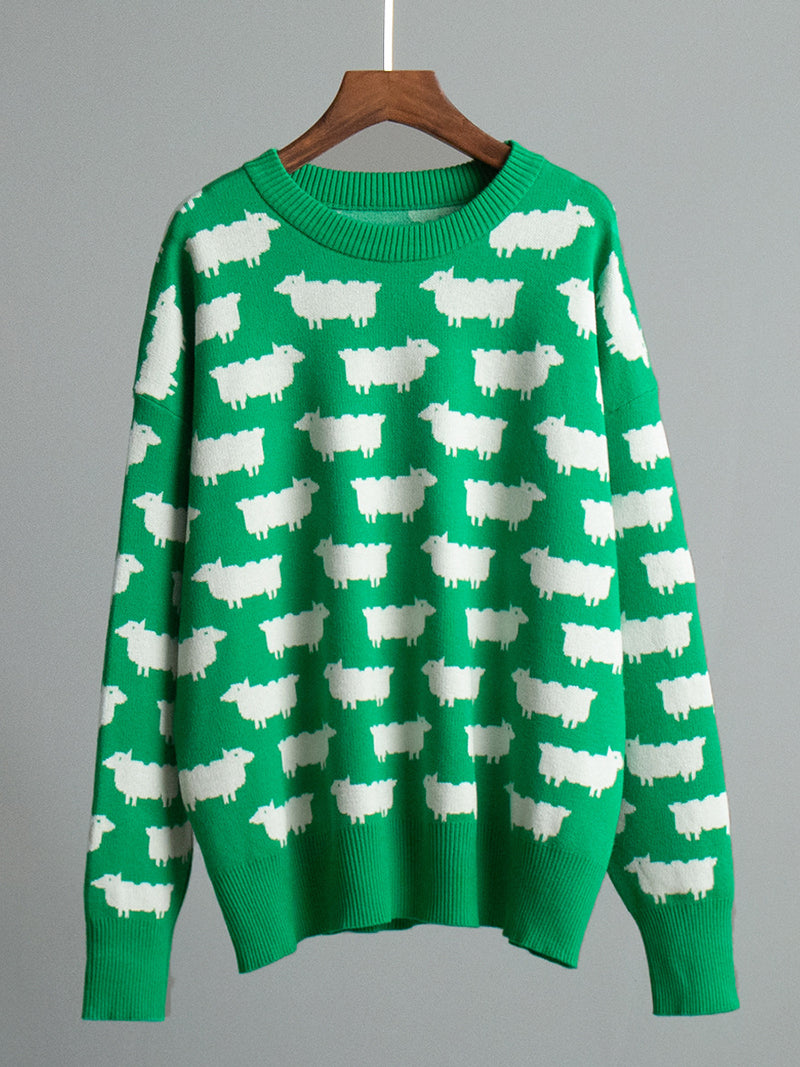 Animal Graphic Oversized Sweater