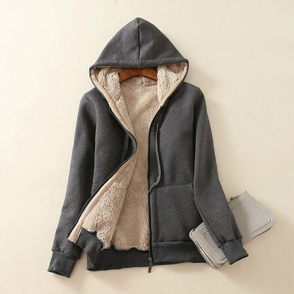 Fleece-Lined Zip-Up Hoodie