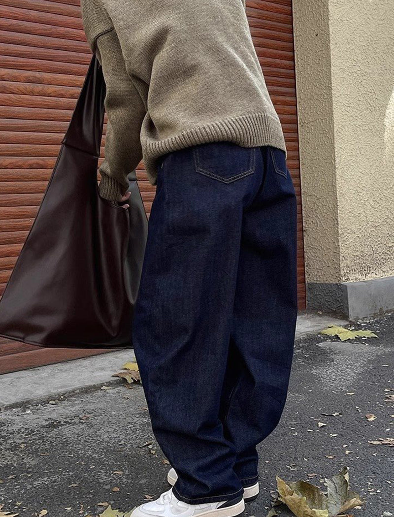 Loose-Fit Straight-Leg Denim Jeans